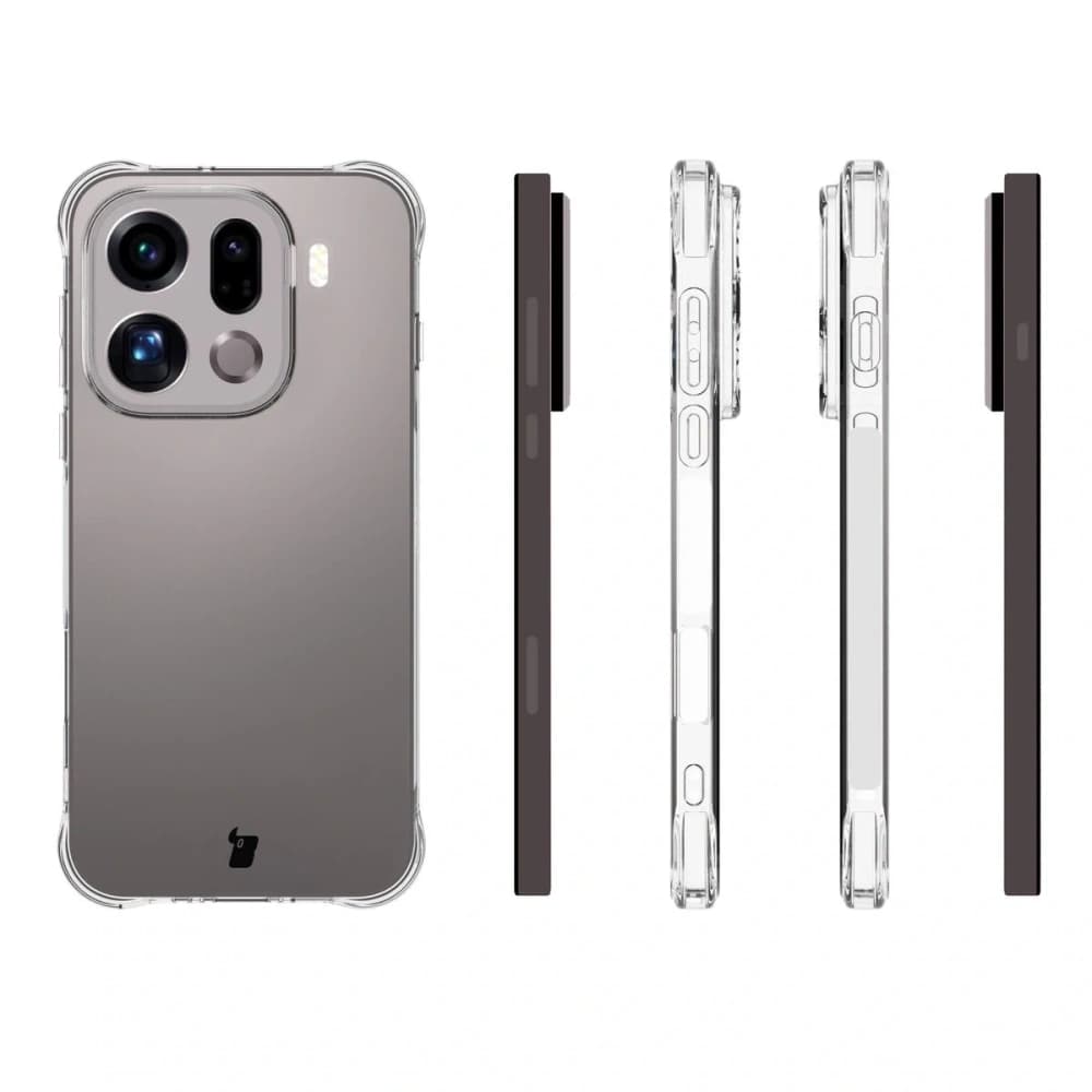 Bizon Case Clear Pack Hülle + 2x Bildschirmfolie Oppo Find X9 Pro 
 - 4