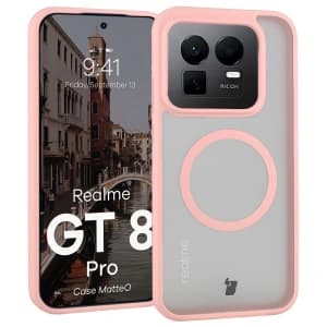 Bizon Case MatteO Magnetic Realme GT 8 Pro rauchig hellrosa 
