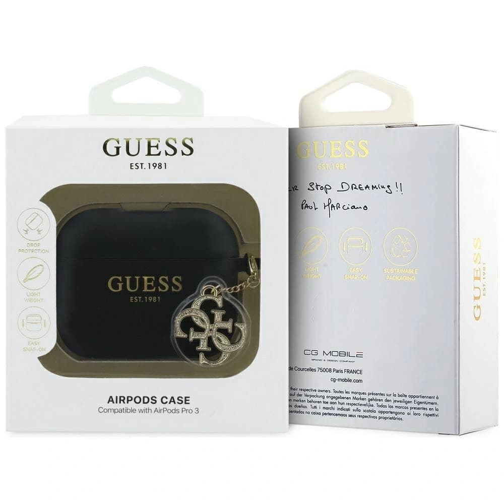 Guess Silicone 4G Charm Apple AirPods Pro 3 schwarz 
 - 4