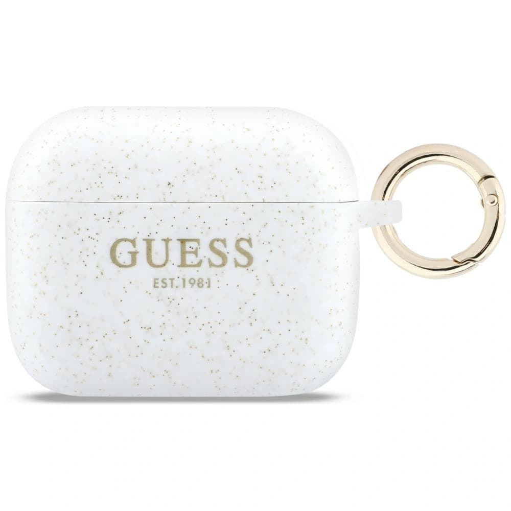Guess Silicone Glitter Ring Apple AirPods Pro 3 weiß 
 - 1