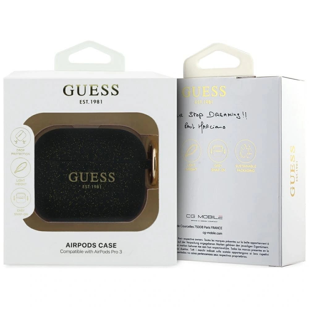 Guess Silicone Glitter Ring Apple AirPods Pro 3 schwarz 
 - 4