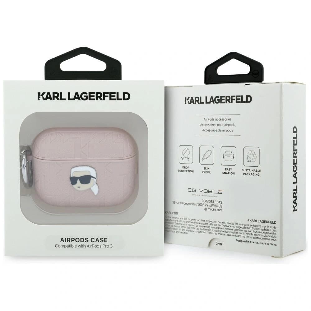 Karl Lagerfeld Monogram Karl Head Apple AirPods Pro 3 pink - 4