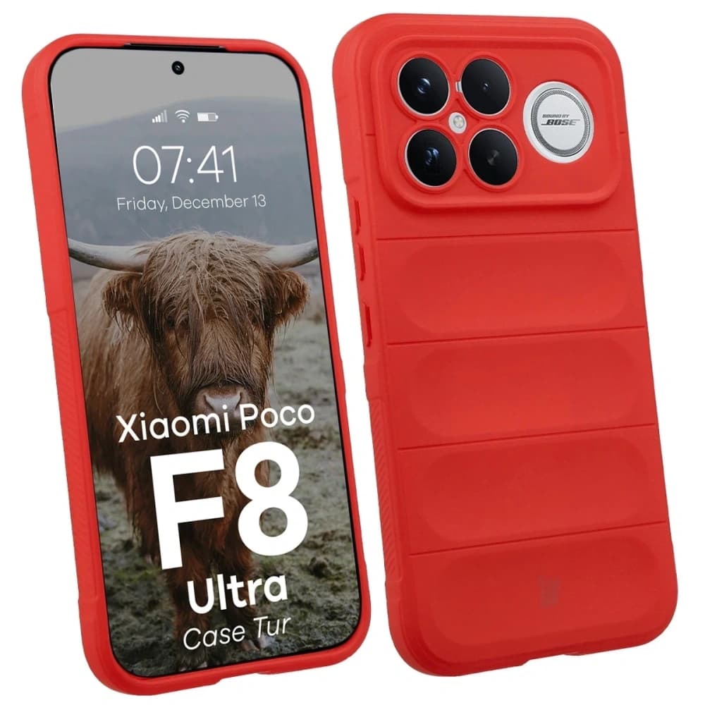 Panzerschutzhülle Bizon Case Tur für Xiaomi POCO F8 Ultra, rot 
 - 1