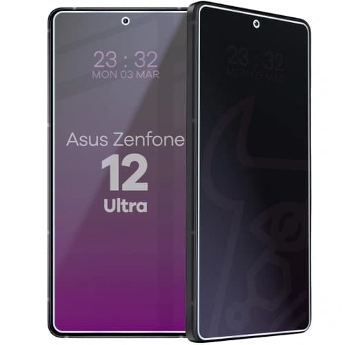 Prywatyzujące szkło hybrydowe Bizon Glass Mule Shadow do Asus Zenfone 12 Ultra, matowe