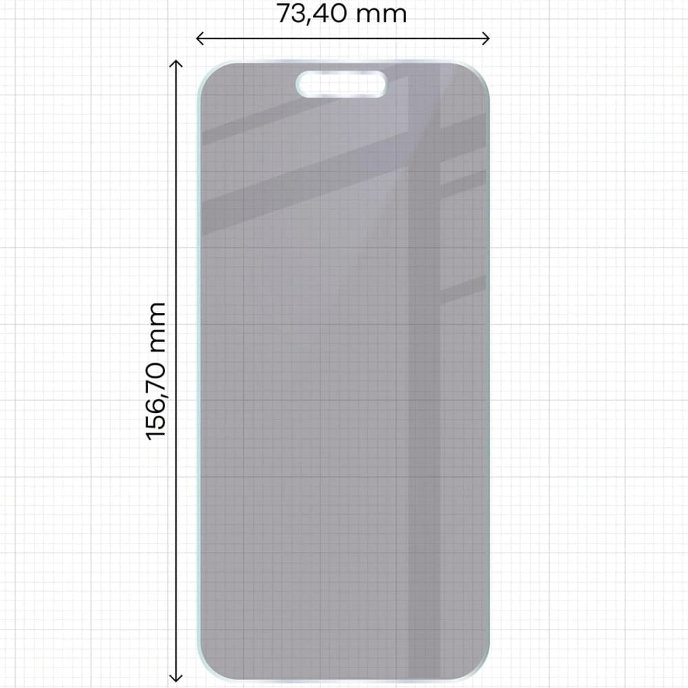 Prywatyzujące szkło hybrydowe Bizon Glass Mule Shadow do iPhone 16 Plus, matowe - 2