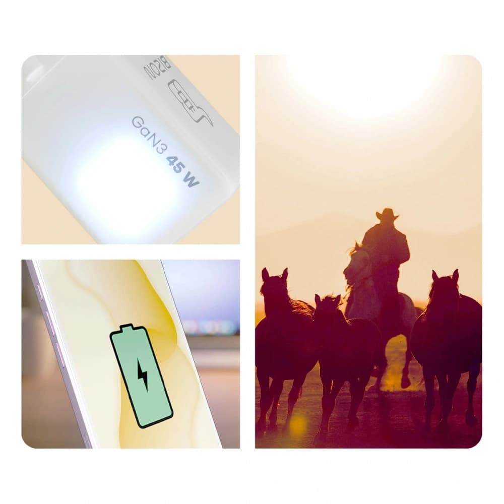 Bizon Charger VT-36B 45W 2xUSB-C PD QC 4.0 GAN3 white - 7