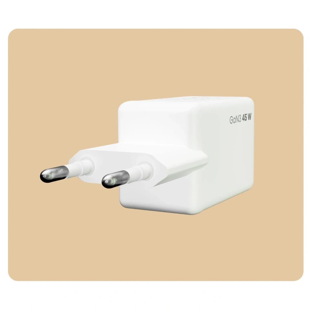 Bizon Charger VT-25B 25W USB-C PD, USB-A QC 4.0 GAN3 white - 6