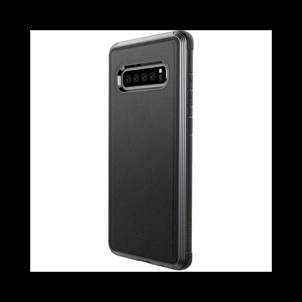 X-Doria Defense Lux - Aluminum Case for Samsung Galaxy S10 (Drop test 3m) (Black Leather) - 1
