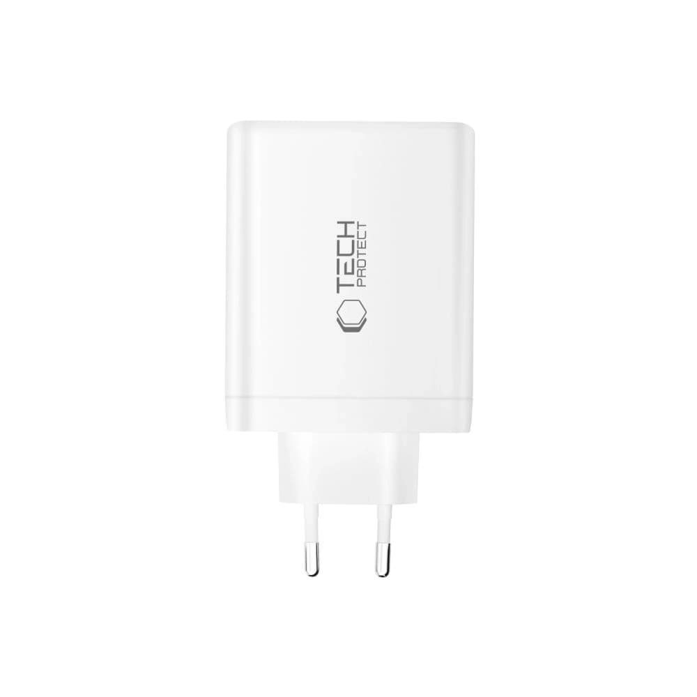 Tech-Protect NC120W-GAN 4-port Network Charger PD 120W / QC3.0 White - 3