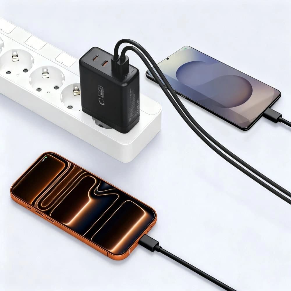 Tech-Protect NC140W-GAN 4-port Network Charger PD 140W / QC3.0 Black - 7