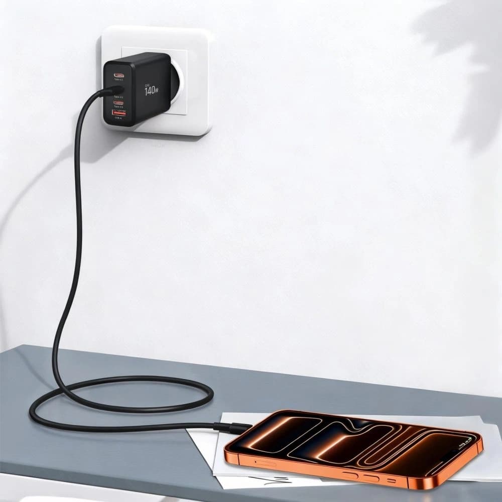 Tech-Protect NC140W-GAN 4-port Network Charger PD 140W / QC3.0 Black - 8