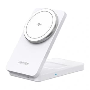 UGREEN W706 MagSafe 15W 2-in-1 Wireless Magnetic Charger (White)
