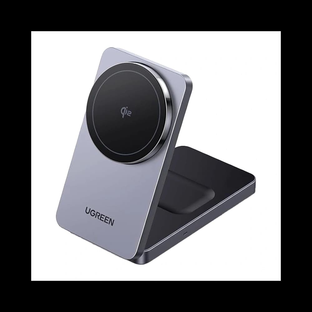 UGREEN W706 2-in-1 Magnetic Wireless Charger MagSafe 15W (black) - 1