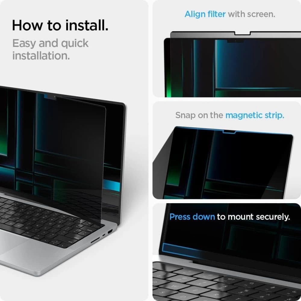 Spigen Safe View Apple MacBook Pro 14 M1 / M2 / M3 / M4 / M5 2021-2025 Privacy - 6