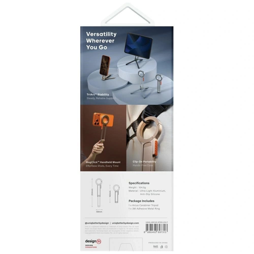 UNIQ Arcus TriPod Stand Magnetic Holder Silver - 7
