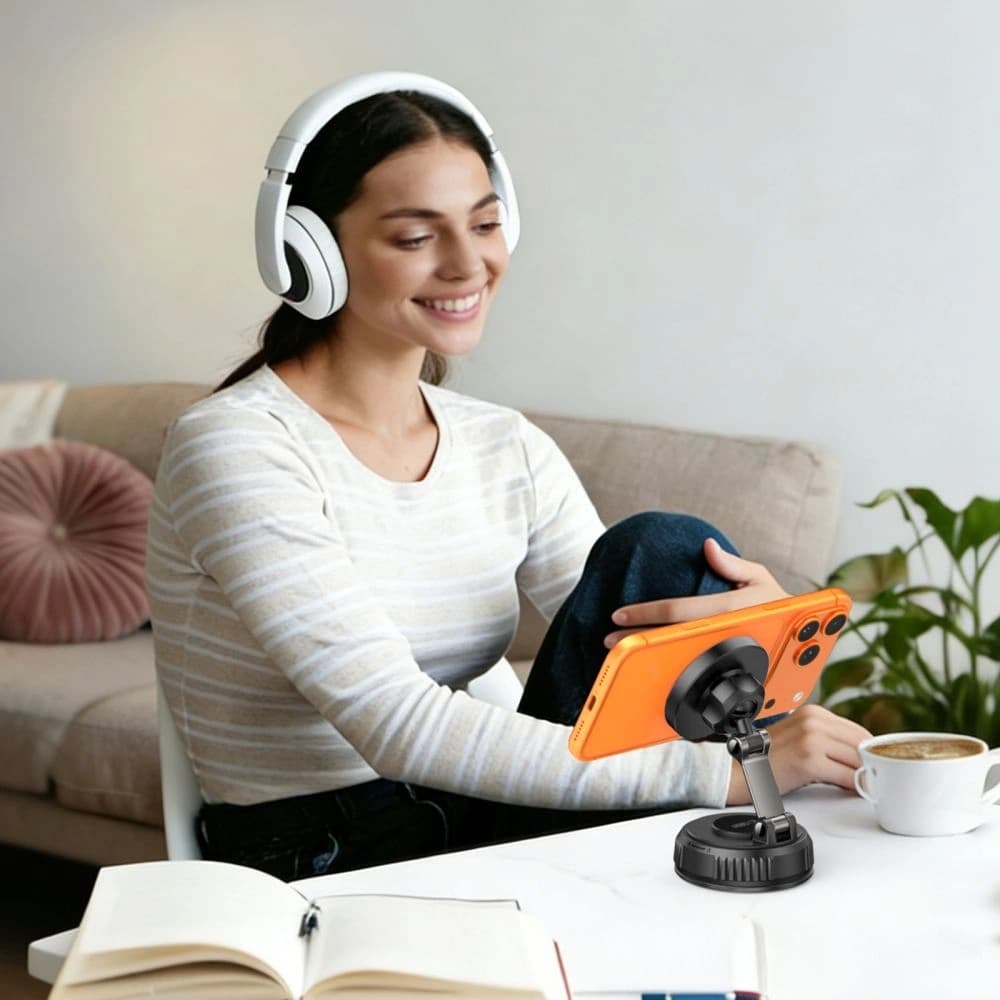 Tech-Protect MM25W-V8 Qi2.2 Magnetic MagSafe Windshield & Dashboard Car Mount Wireless Charger 25W Black - 7