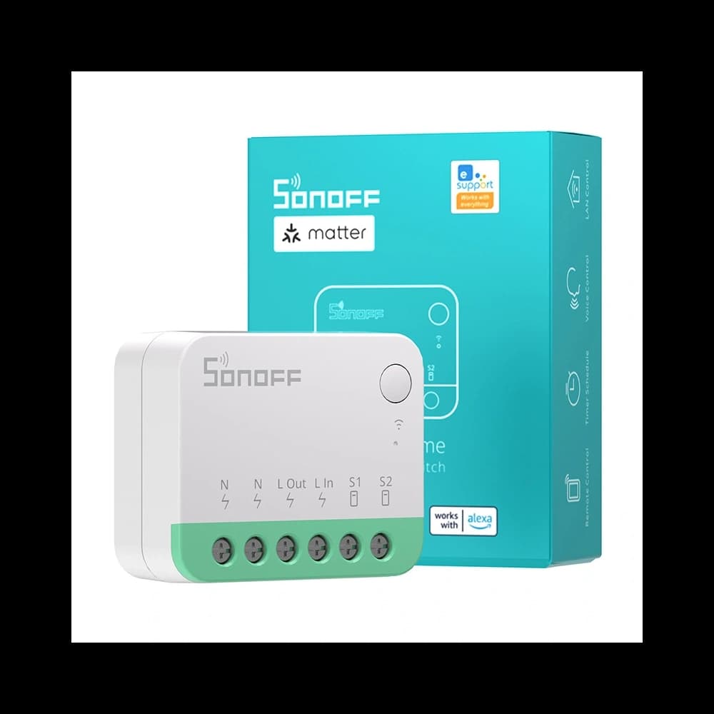 Intelligenter mini WiFi-Schalter Sonoff MINIR4M Matter (HomeKit, SmartThings, Home Assistant)
 - 4