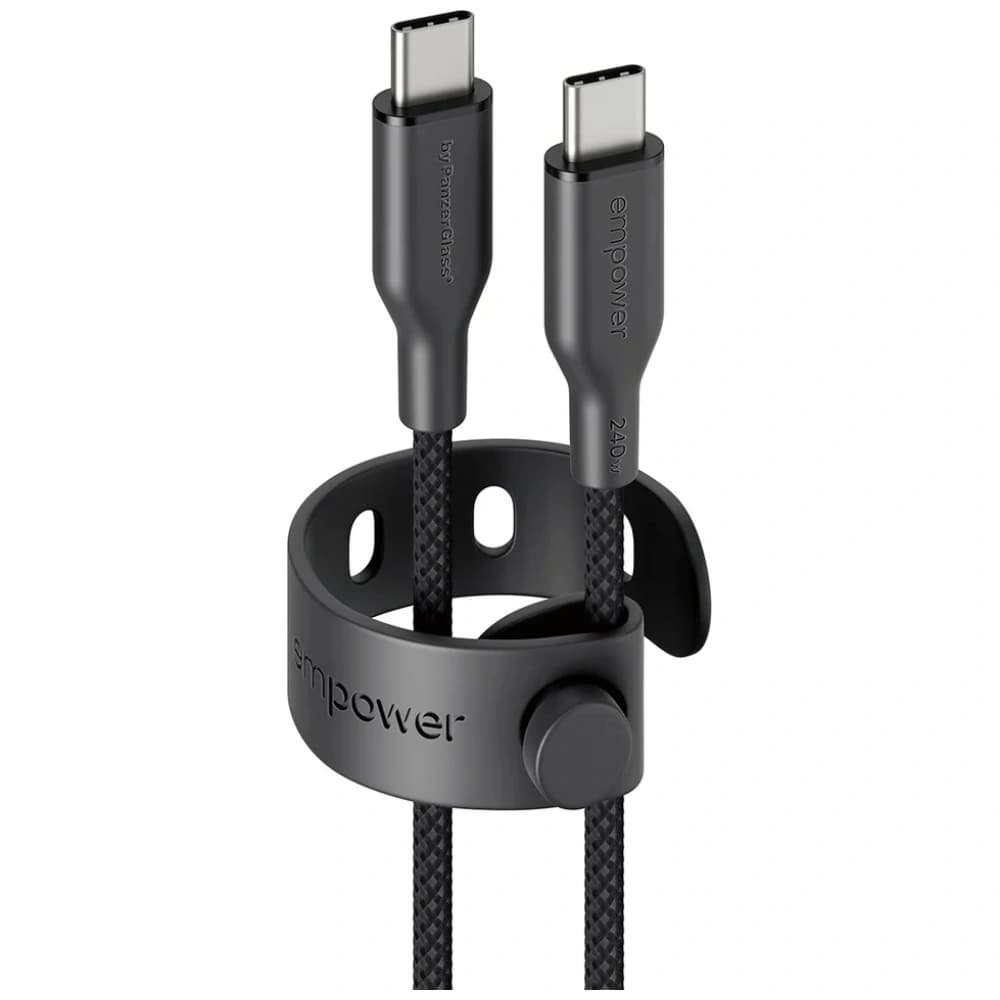 Cable by PanzerGlass Racing Empower 240W USB-C / USB-C 2m black - 2
