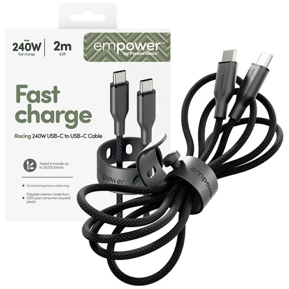 Cable by PanzerGlass Racing Empower 240W USB-C / USB-C 2m black - 5