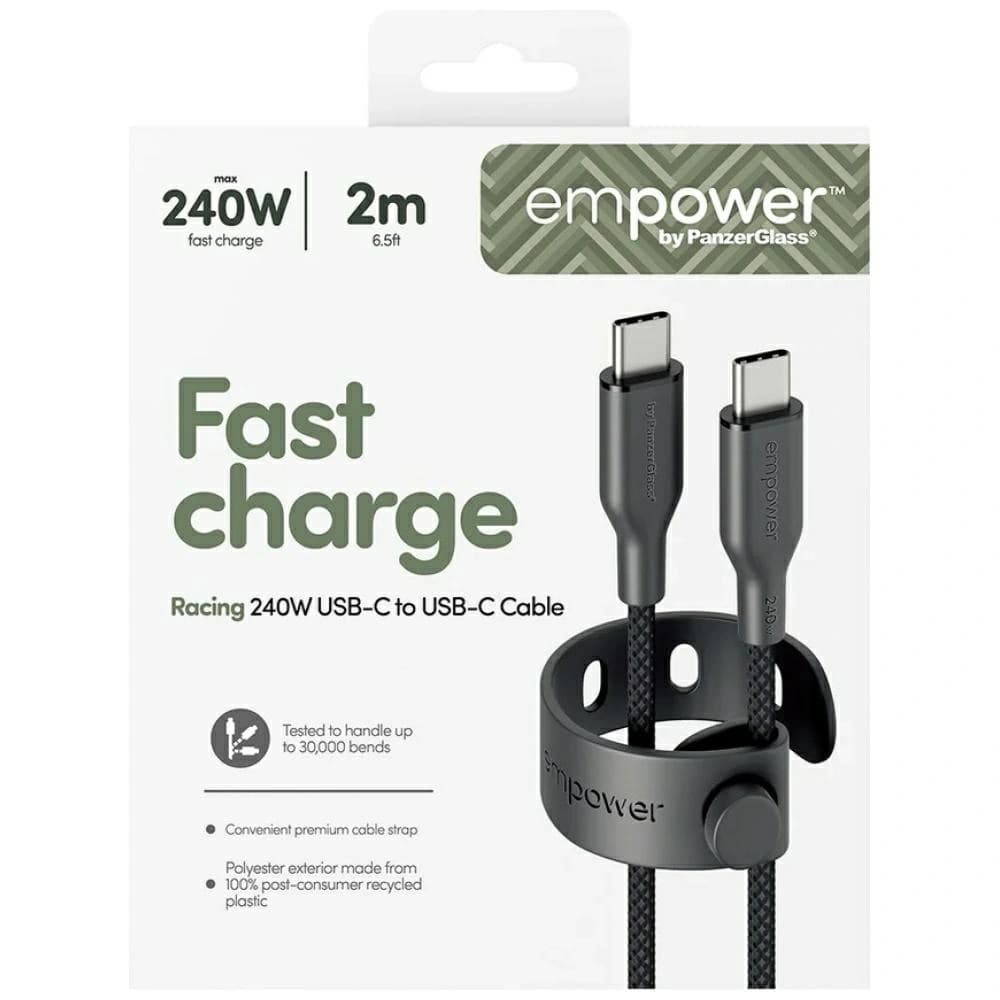 Cable by PanzerGlass Racing Empower 240W USB-C / USB-C 2m black - 6
