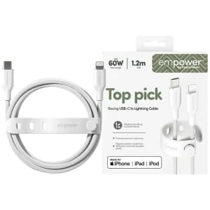 Kabel von PanzerGlass Racing Empower 60W USB-C / Lightning 1,2m silber-weiß
