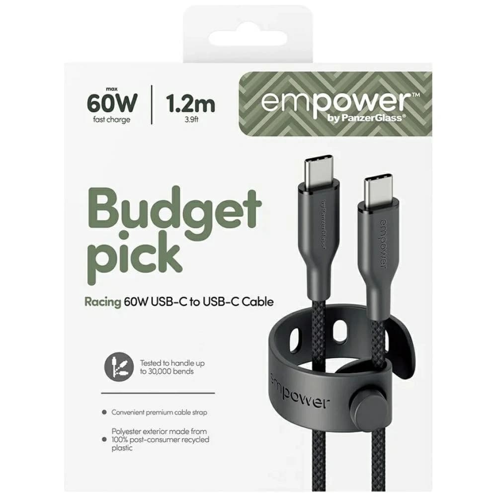 Cable by PanzerGlass Racing Empower 60W USB-C / USB-C 1.2m black - 6