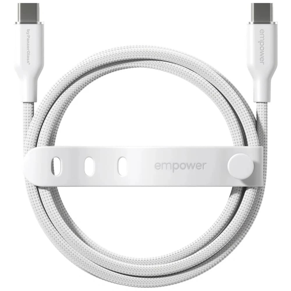 Cable by PanzerGlass Racing Empower 60W USB-C / USB-C 1.2m silver-white - 3