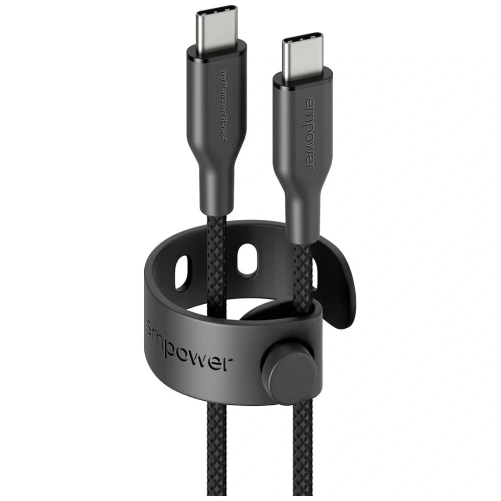 Kabel von PanzerGlass Racing Empower 60W USB-C / USB-C 2m schwarz
 - 2