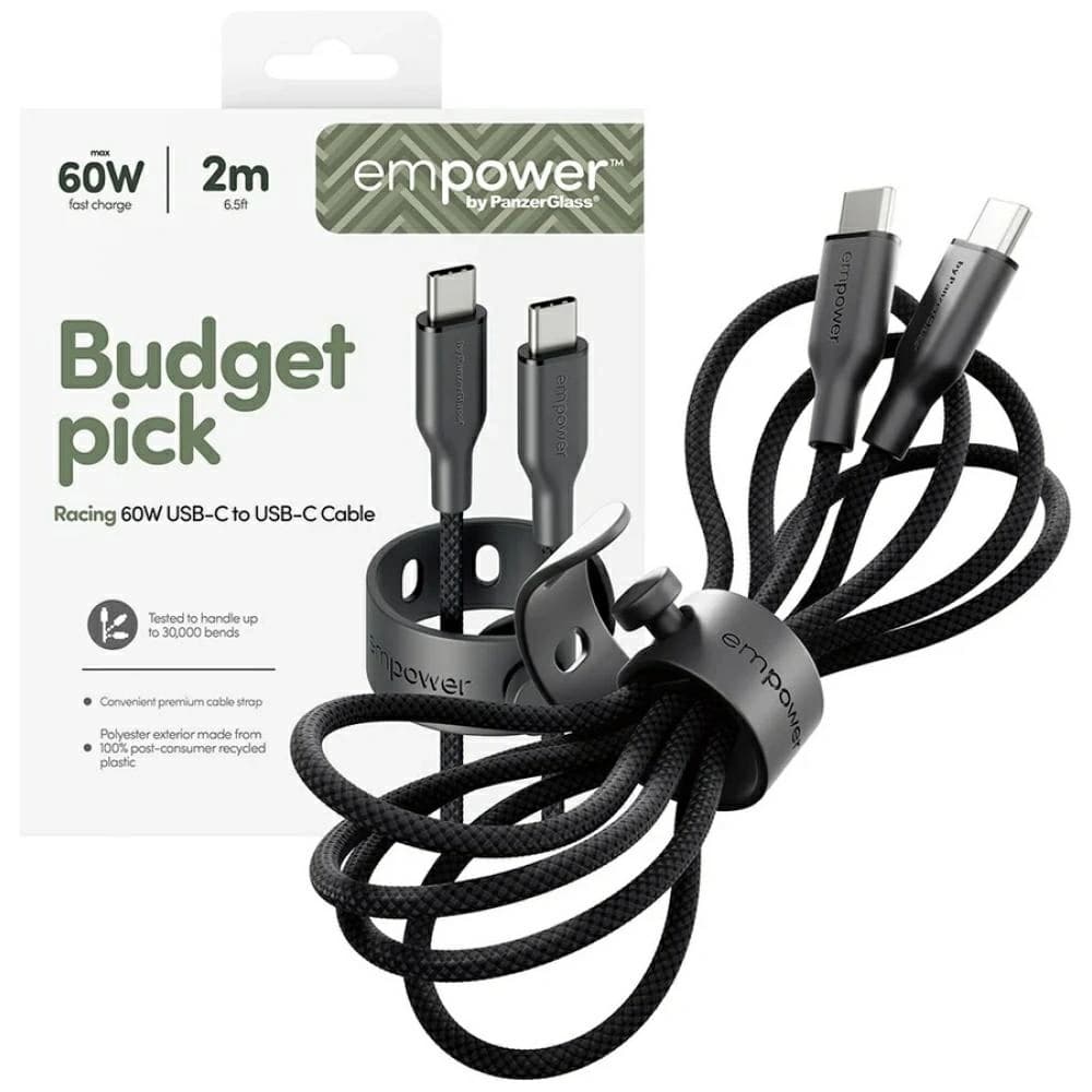 Kabel von PanzerGlass Racing Empower 60W USB-C / USB-C 2m schwarz
 - 5