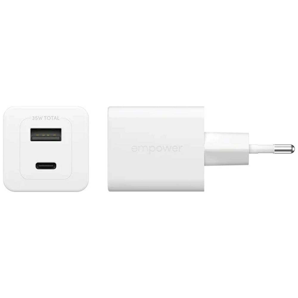Empower by PanzerGlass Turbo 35W USB-A, USB-C Silver-White Wall Charger - 3