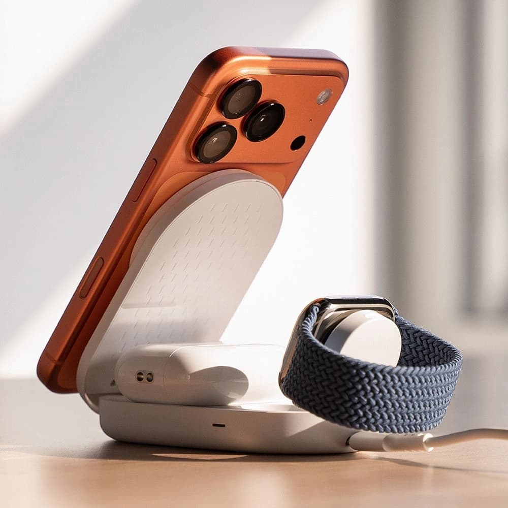 Ringke Qi2.2 25w 3in1 Magnetic MagSafe Wireless Folding Charger White - 7