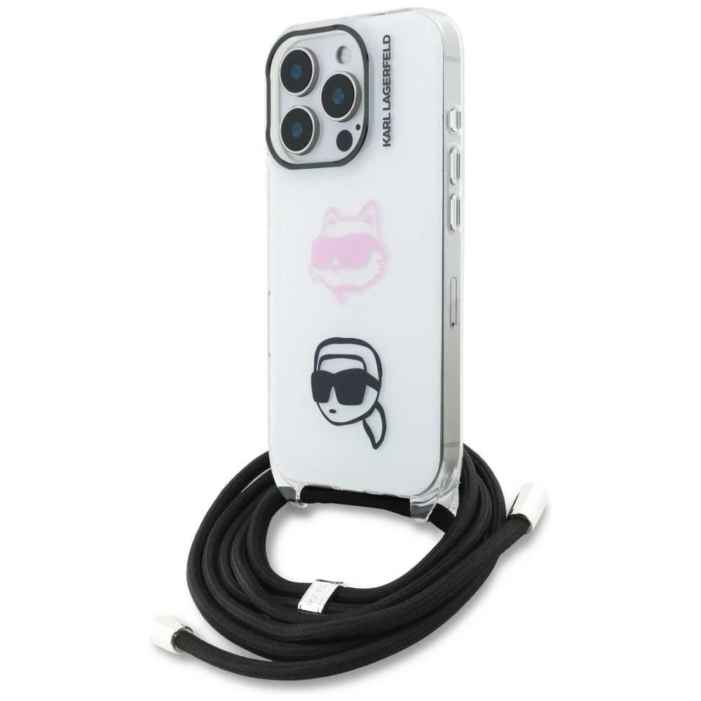Karl Lagerfeld IML Crossbody Karl&Choupette Head Apple iPhone 16 Pro Max white - 1