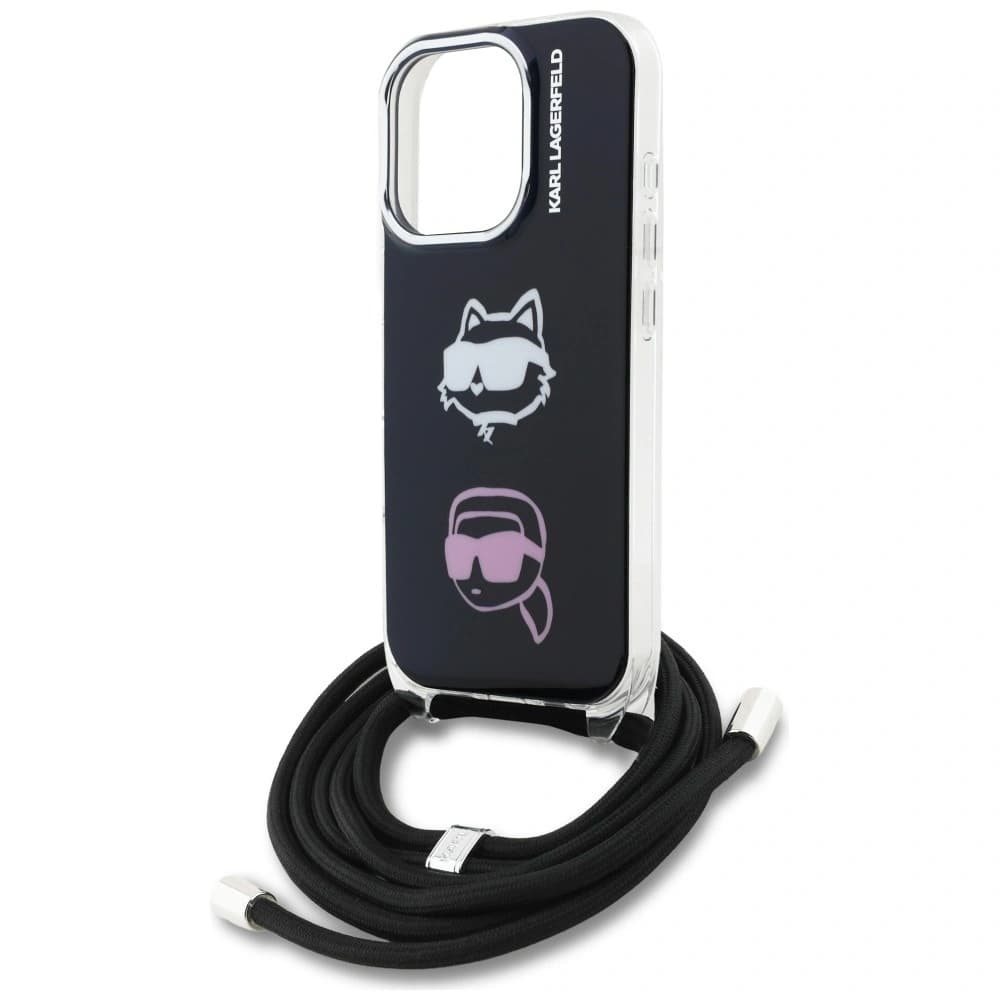 Karl Lagerfeld IML Crossbody Karl&Choupette Head Apple iPhone 16 Pro Max black - 5
