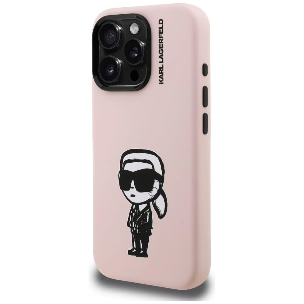 Karl Lagerfeld Silicone Karl Sketch MagSafe Apple iPhone 16 Pro pink - 2