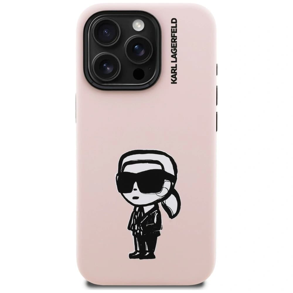 Karl Lagerfeld Silicone Karl Sketch MagSafe Apple iPhone 16 Pro pink - 3