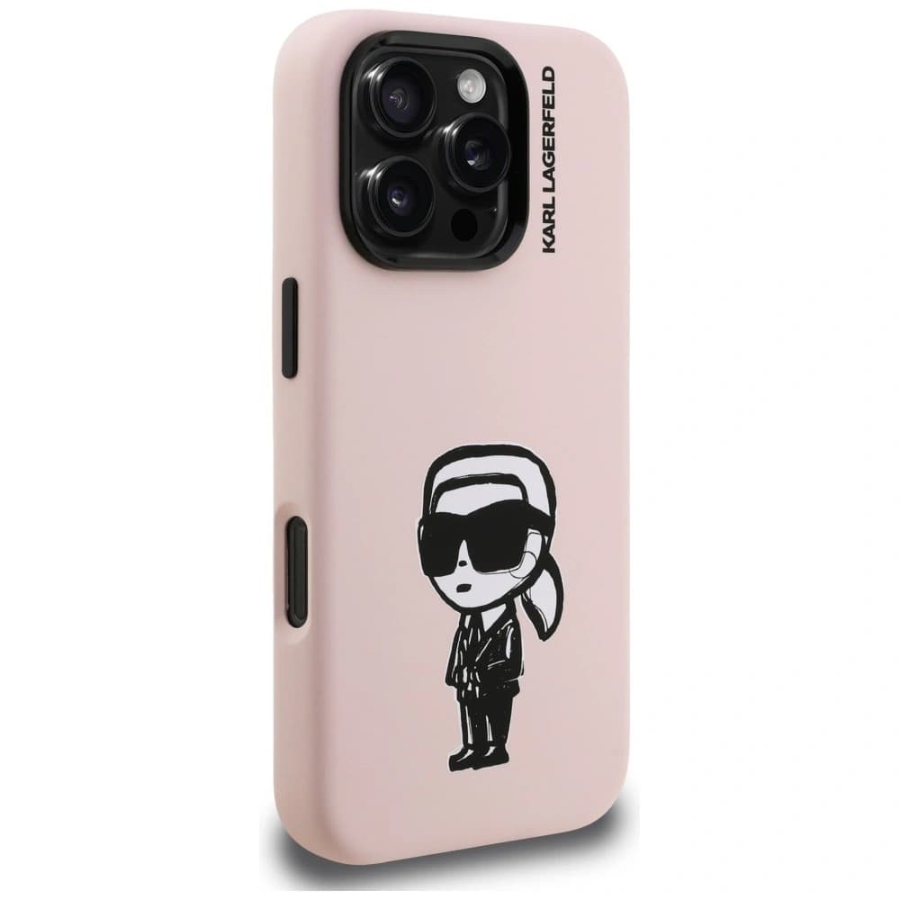 Karl Lagerfeld Silicone Karl Sketch MagSafe Apple iPhone 16 Pro pink - 4