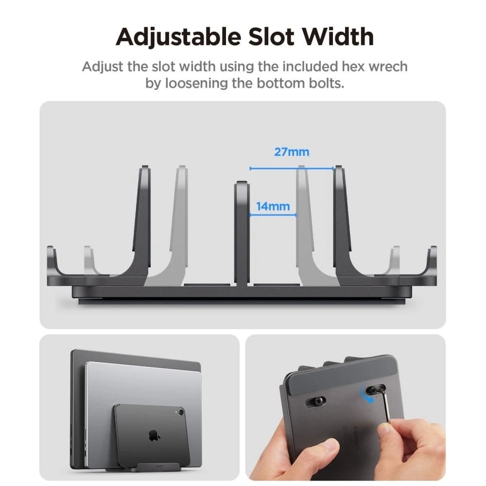 Spigen LD208S4 Vertical Laptop Stand Space Grey - 8
