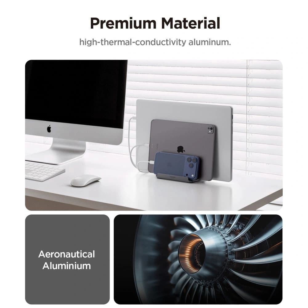 Spigen LD208S4 Vertical Laptop Stand Space Grey - 9