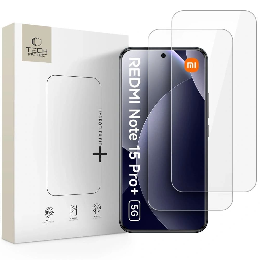 Tech-Protect Hydroflex Fit+ Xiaomi Redmi Note 15 Pro+ Plus 5G Klar [2 PACK] - 1