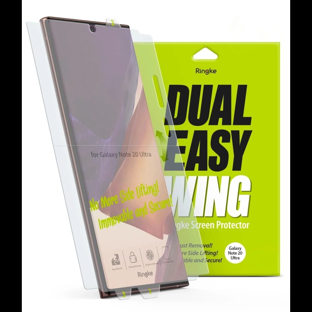 Ringke Samsung Hydrogelfolie Dual Easy Wing Vollabdeckung Galaxy Note 20 Ultra [2 PACK] - 1
