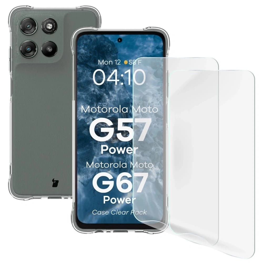 Bizon Case Clear Pack Motorola Moto G57 Power / G67 Power
 - 1