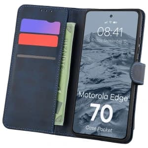Bizon Case Pocket Motorola Edge 70 navy blue