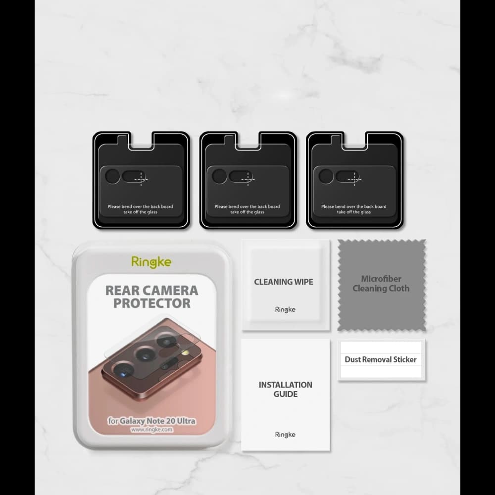 Ringke Camera Glass Samsung Galaxy Note 20 Ultra [3 PACK] - 12