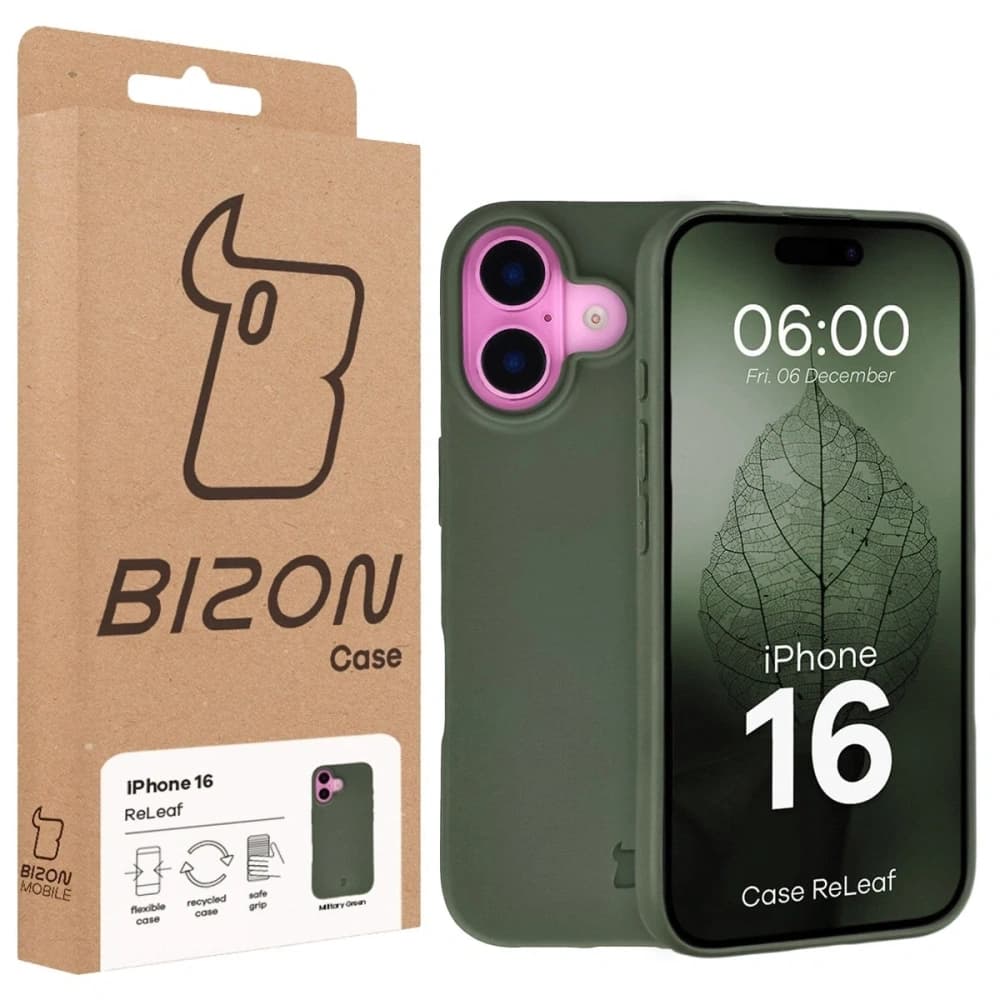 Bizon Case ReLeaf Apple iPhone 16 dunkelgrün
 - 6