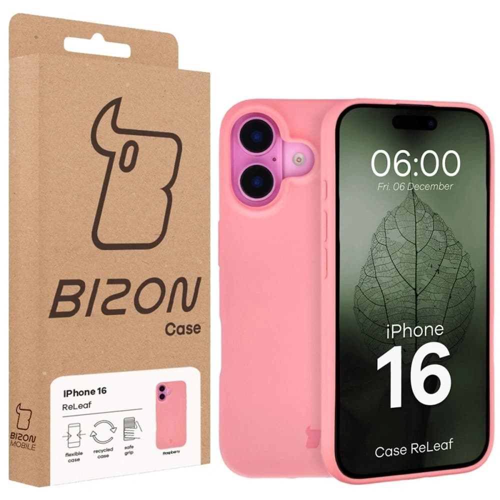Bizon Case ReLeaf Apple iPhone 16 rosa
 - 6