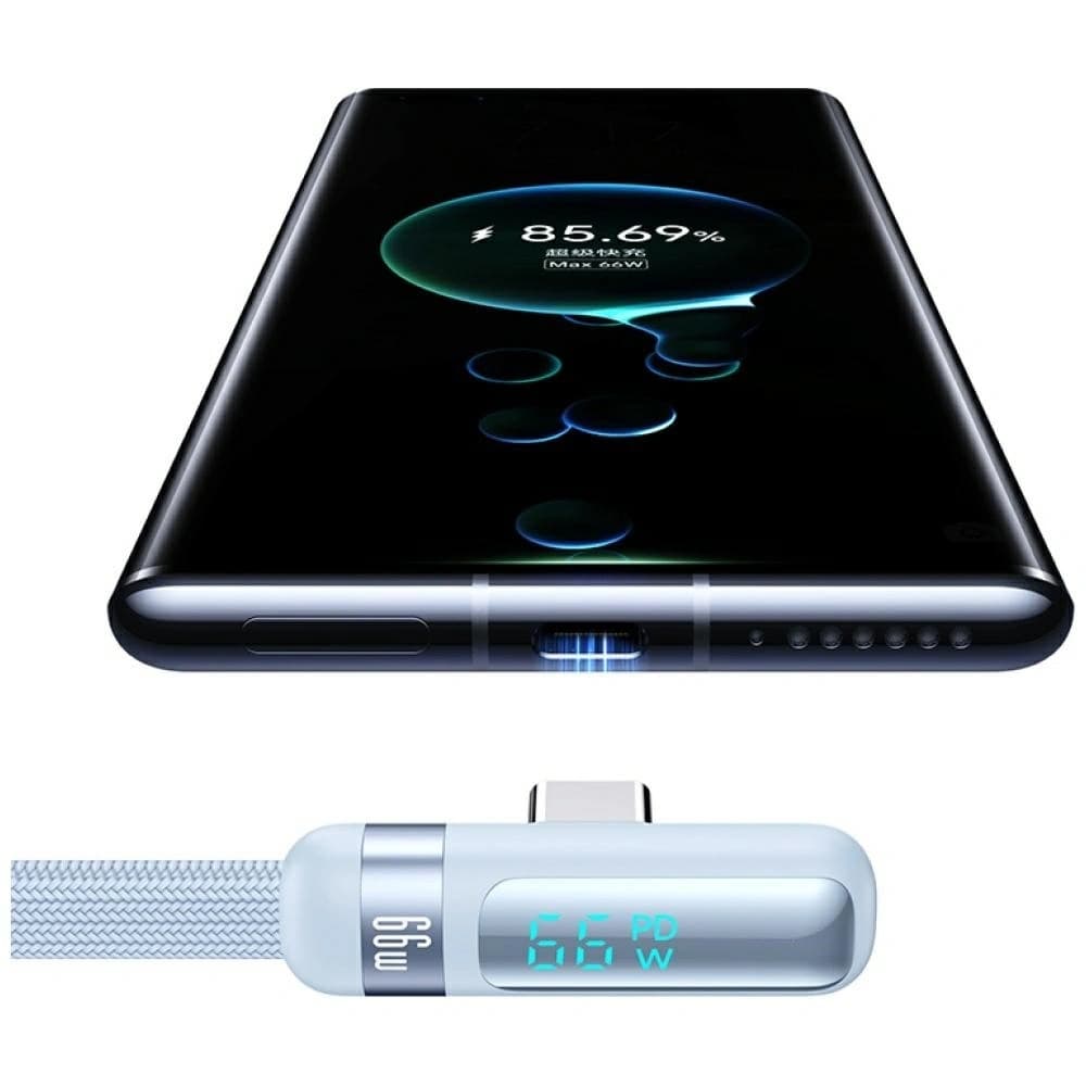 USAMS US-SJ651 66W USB-A / USB-C Cable 1.2m blue - 2