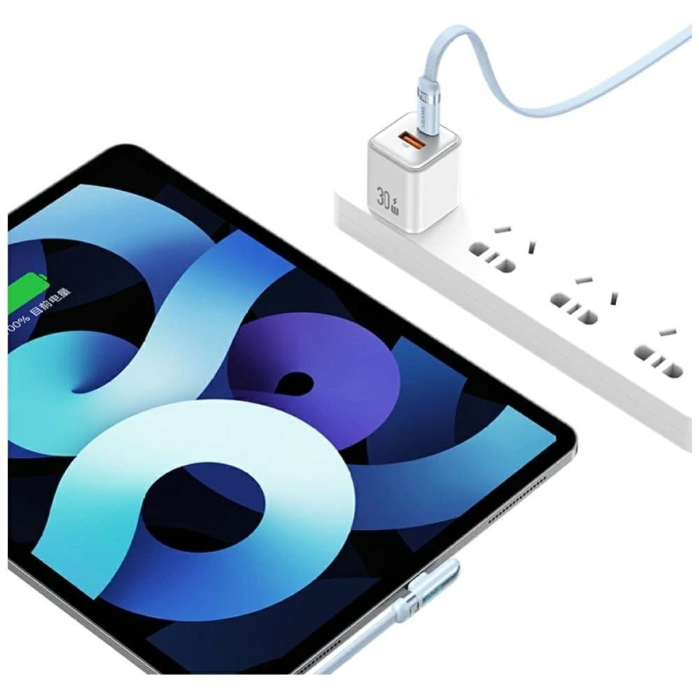 USAMS US-SJ653 PD 100W USB-C / USB-C Kabel 1,2m blau
 - 4