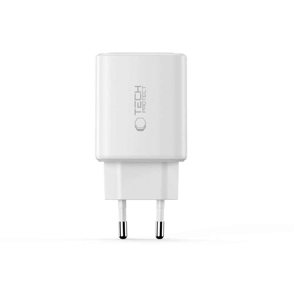 Ładowarka sieciowa Tech-Protect NCA65W-GAN USB-A, 2xUSB-C Network Charger PD 65W / QC3.0 White - 4