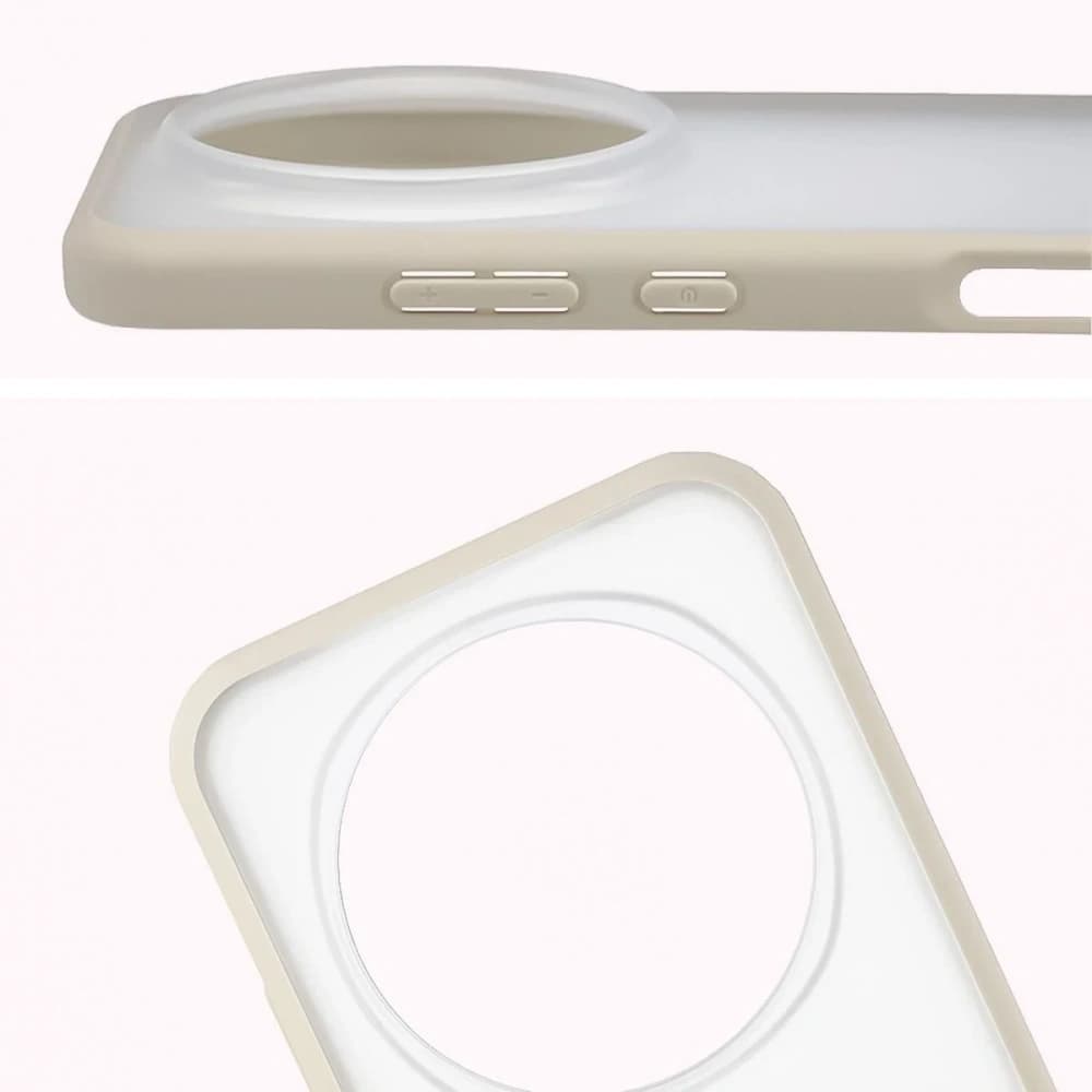 Bizon Case Angelo Honor Magic8 Pro halbtransparent mit einem beigen Rahmen
 - 3