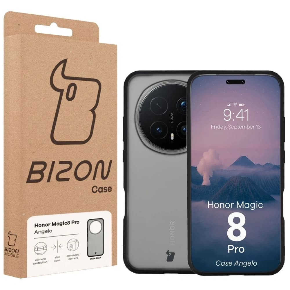 Bizon Case Angelo Honor Magic8 Pro rauchig mit einem schwarzen Rahmen
 - 6